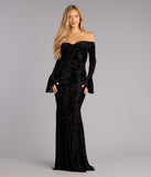 Korey Velvet Off-The-Shoulder Mermaid Formal Dress
