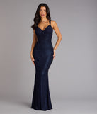 Bailey Glitter Low Back Mermaid Formal Dress