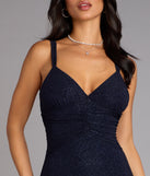 Bailey Glitter Low Back Mermaid Formal Dress