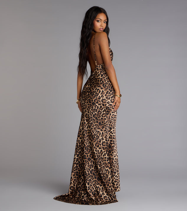 Angelina Leopard Print Satin Mermaid Dress | Windsor Angelina Leopard Print Satin Mermaid Dress | Windsor