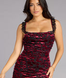 Clara Velvet Mesh Lace-Up Formal Dress