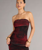 Renata Strapless Abstract Mermaid Formal Dress