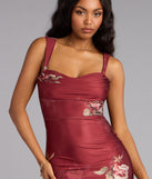 Grace Floral Open Back Mermaid Formal Dress
