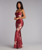 Grace Floral Open Back Mermaid Formal Dress