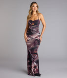 McKenzie Floral Halter Mermaid Formal Dress