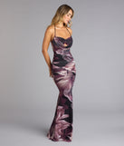 McKenzie Floral Halter Mermaid Formal Dress