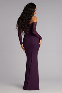 marlas prom dresses pastel long sleeve dress Marla Long Sleeve Maxi Dress