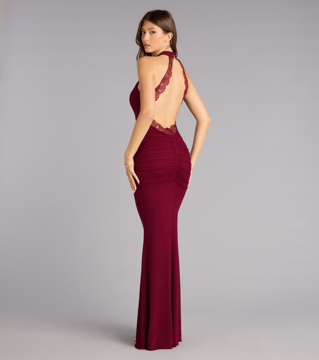 stefania midi dress Stefania Lace Open Back Mermaid Formal Dress