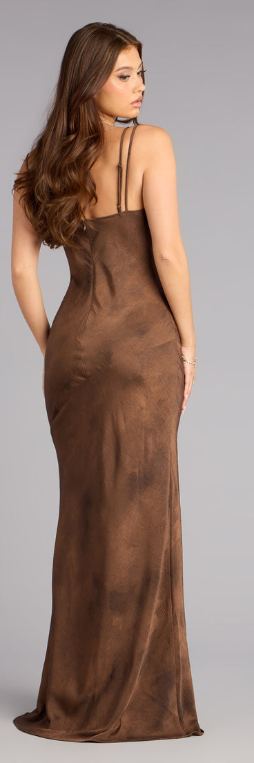 Camille Satin Halter Mermaid Formal Dress