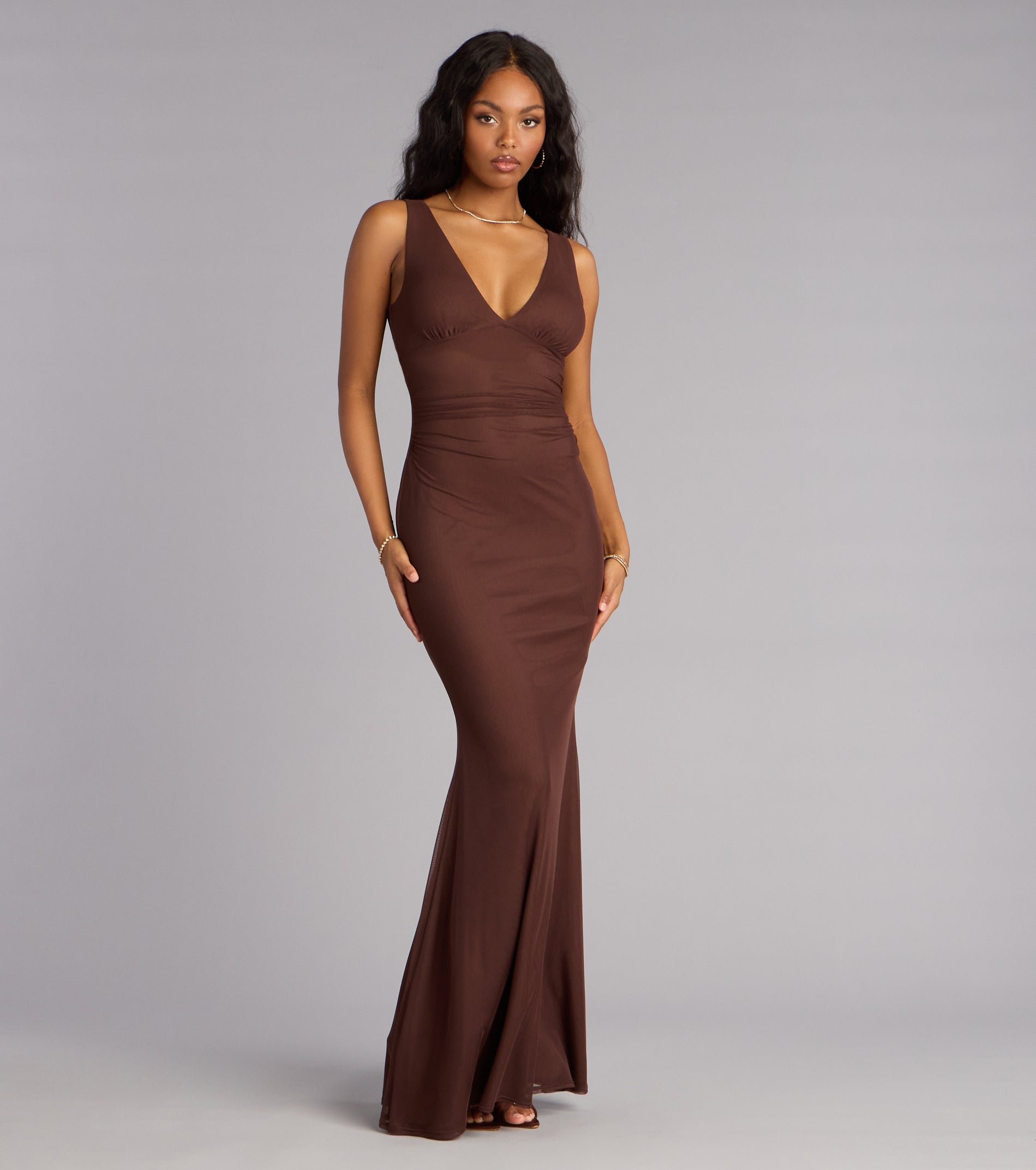 美品 AMERI LACE BACK OPEN MERMAID DRESS Erica Mesh Open Back Mermaid Formal Dress | Windsor