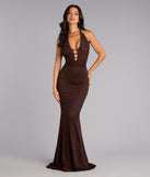 Lane Halter Strappy Lace Mermaid Formal Dress
