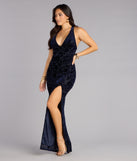 Saphira Floral Velvet Formal Dress