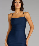 The Stefani Lace-Up Slit Formal Dress is your new go-to Windsor dress—effortless, versatile, and made to update your fall style in seconds.