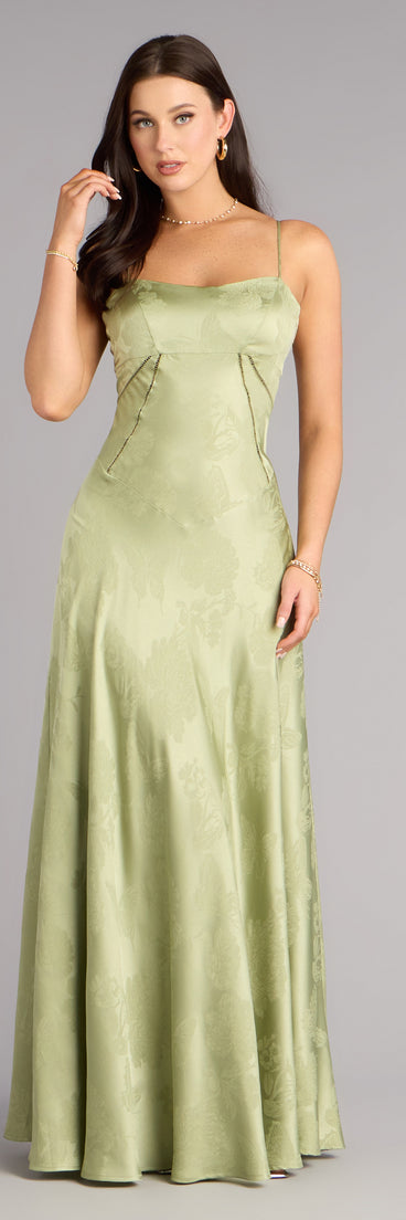 Annistyn Satin A-Line Formal Dress