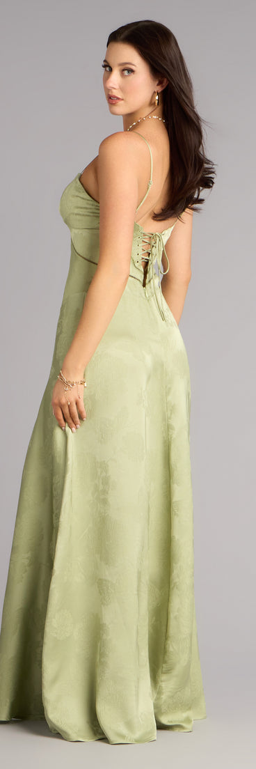 statin formal dress Annistyn Satin A-Line Formal Dress