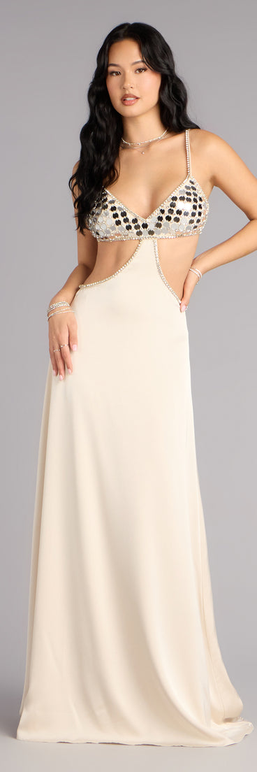 Marybelle Satin A-Line Formal Dress