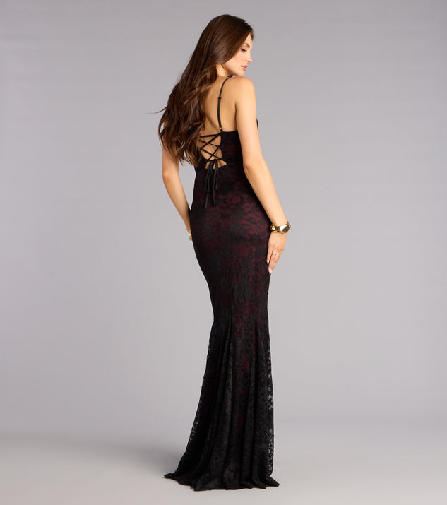 knee length dresses for ladies Cowl Neck Spaghetti Straps Open Criss Cross Back Mermaid Long Prom Dress main image 1