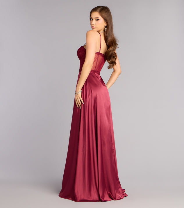 Antonina Sweetheart Corset A-Line Satin Formal Dress | Windsor Antonina Sweetheart Corset A-Line Satin Formal Dress | Windsor