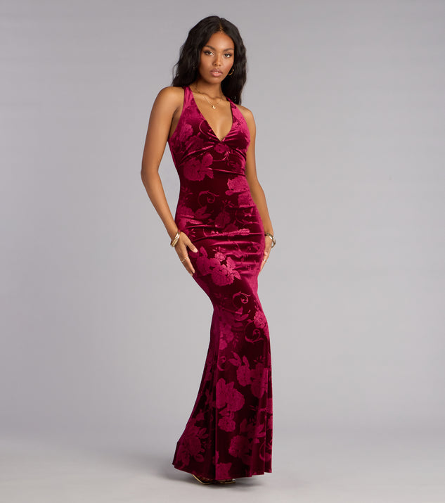 larsa formal velvet and lace mermaid dress Ally Formal Velvet Windsor Dress