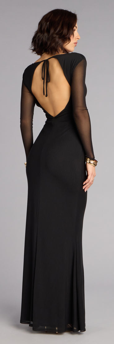 Celeste Mesh Cutout Mermaid Formal Dress