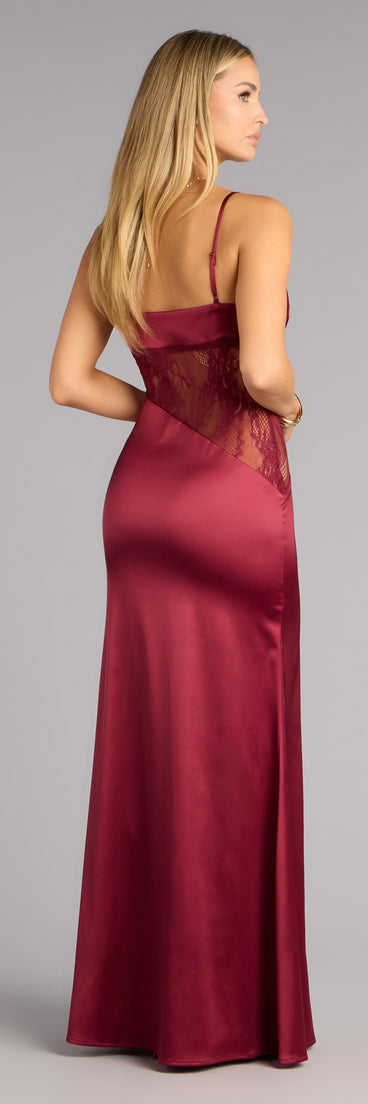 Angelica Lace Satin Mermaid Formal Dress