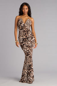 cheetah print bridesmaid dresses Sherri Hill Mermaid Cheetah Print Prom Dress 57766 Animal Print / 0