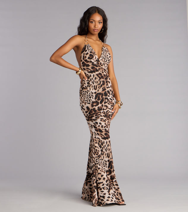 Jeanette Cheetah Print Mermaid Formal Dress | Windsor Jeanette Cheetah Print Mermaid Formal Dress | Windsor