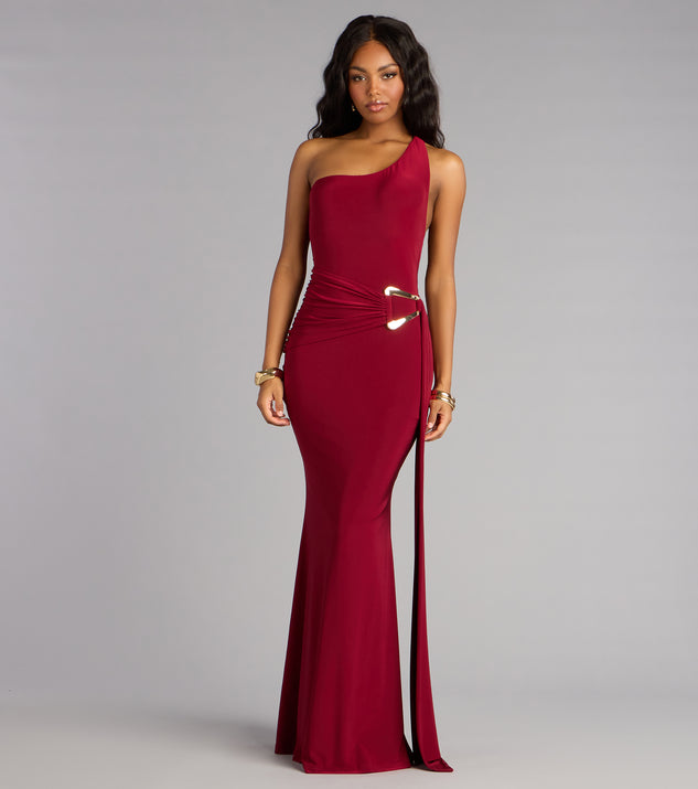 marina one shoulder dress Marina One-Shoulder Mermaid Formal Dress