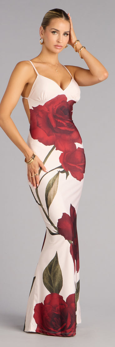 Madi Floral Print Mermaid Formal Dress