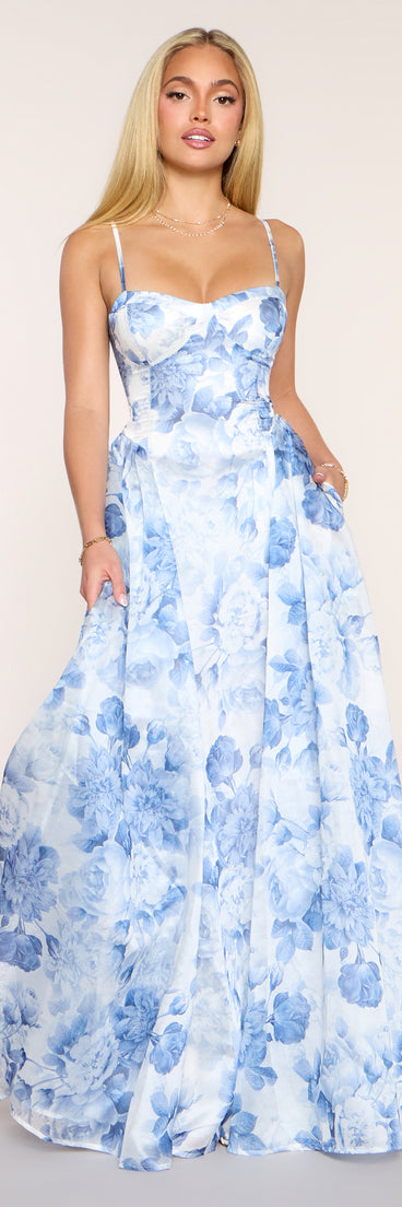 Marielle Floral A-Line Formal Dress