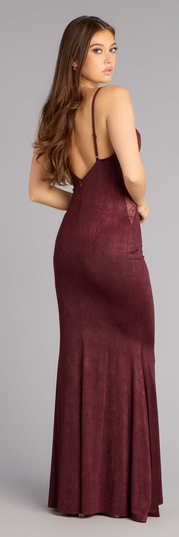 Alyce Side Lace Mermaid Formal Dress