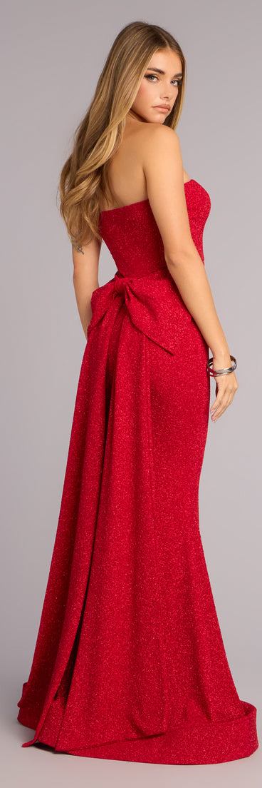 Georgie Glitter Bow Mermaid Formal Dress