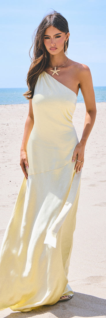 Chelsea Satin Open Back Formal Dress