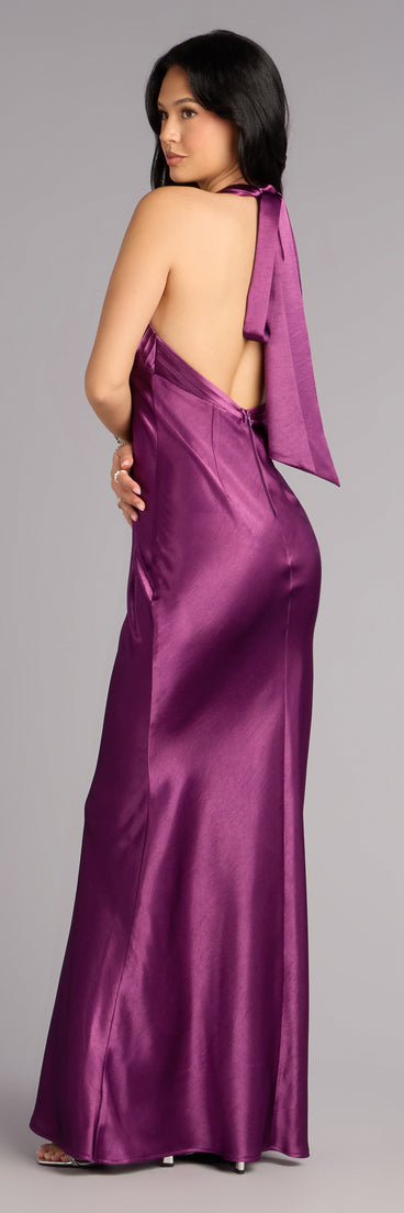 Meryl Satin Open Back Mermaid Formal Dress | Windsor Meryl Satin Open Back Mermaid Formal Dress | Windsor