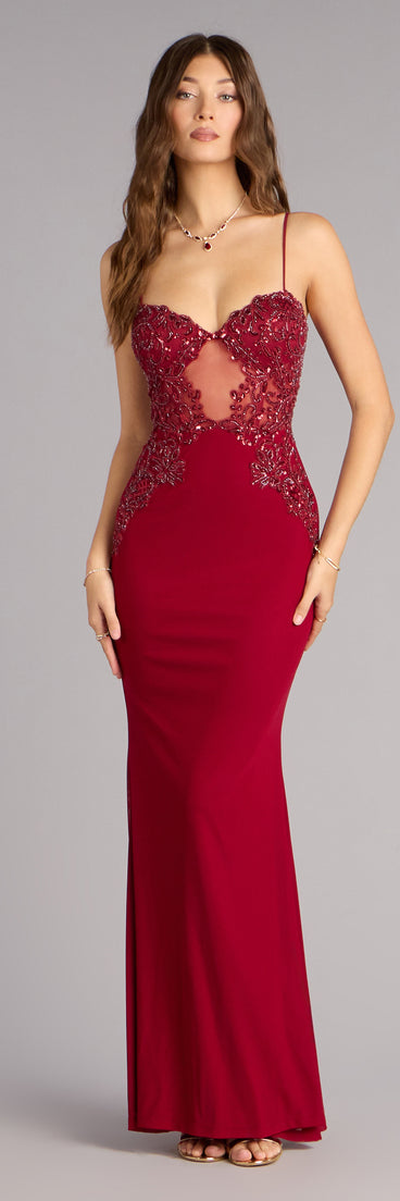 Dakota Lace Applique Mermaid Formal Dress