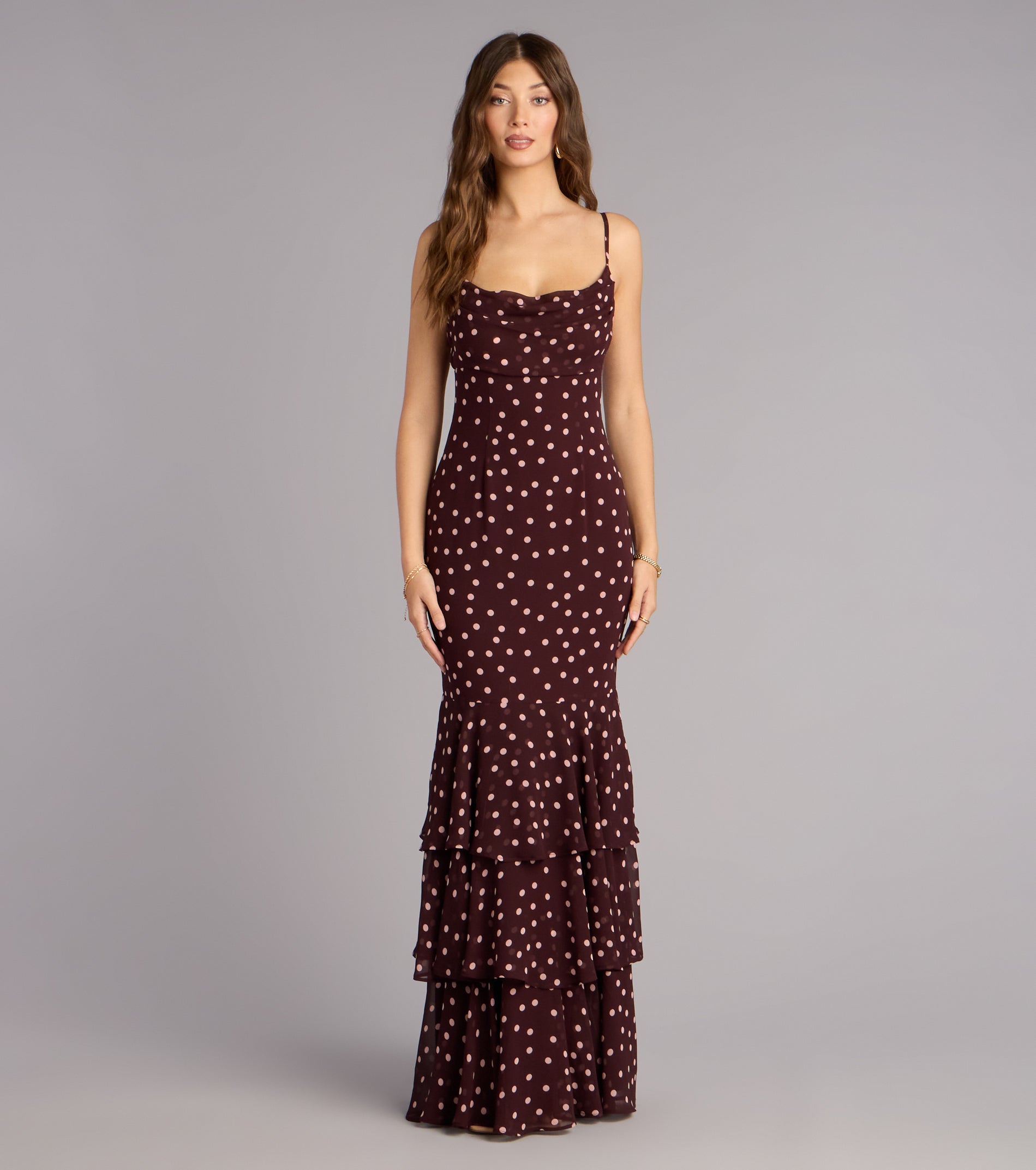 Jodie Polka Dot Chiffon Mermaid Formal Dress | Windsor