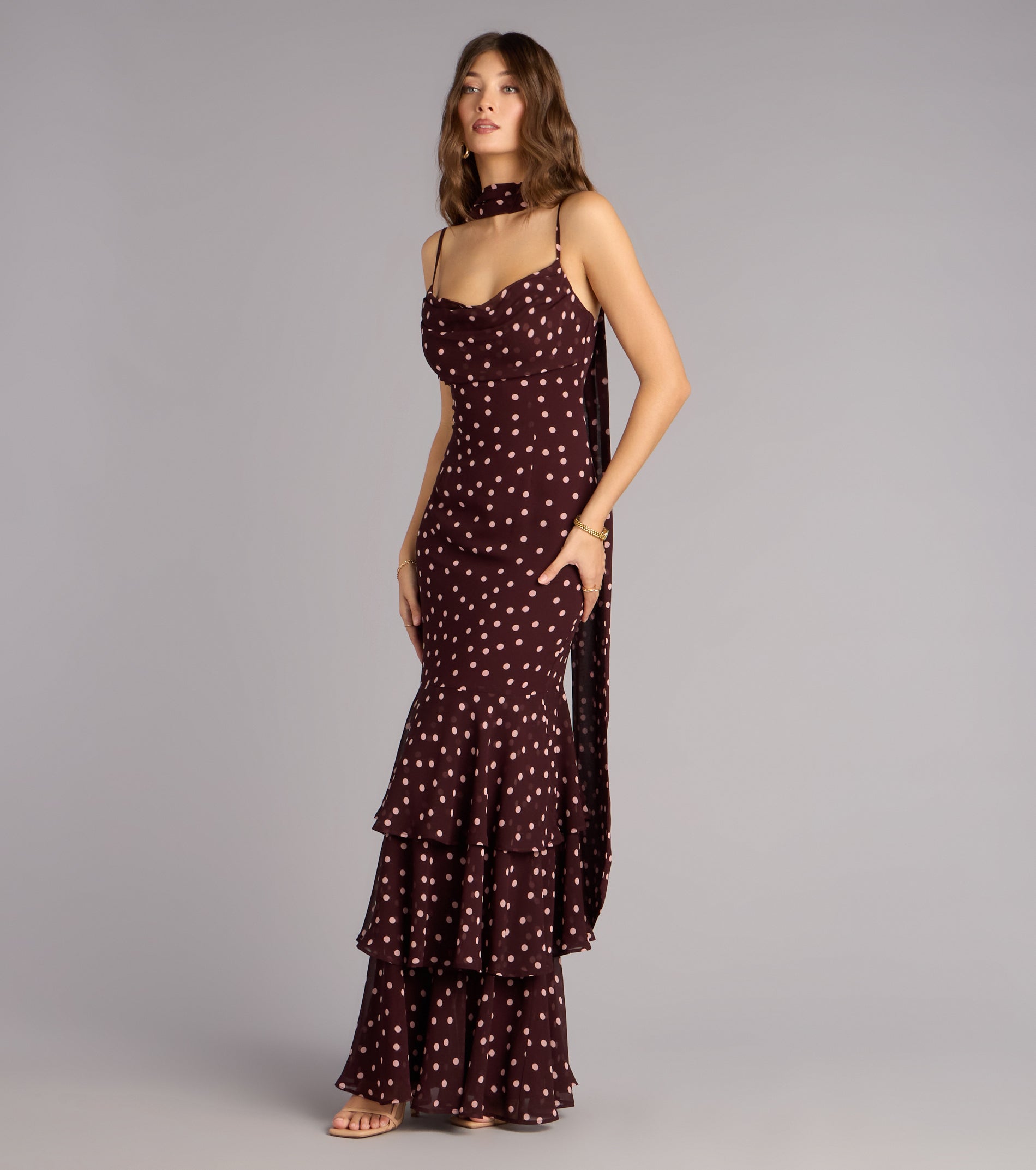 Jodie Polka Dot Chiffon Mermaid Formal Dress | Windsor