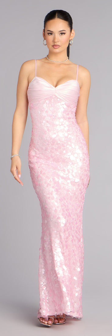 Rosalie Formal Satin Sequin Mermaid Dress | Windsor Rosalie Formal Satin Sequin Mermaid Dress | Windsor