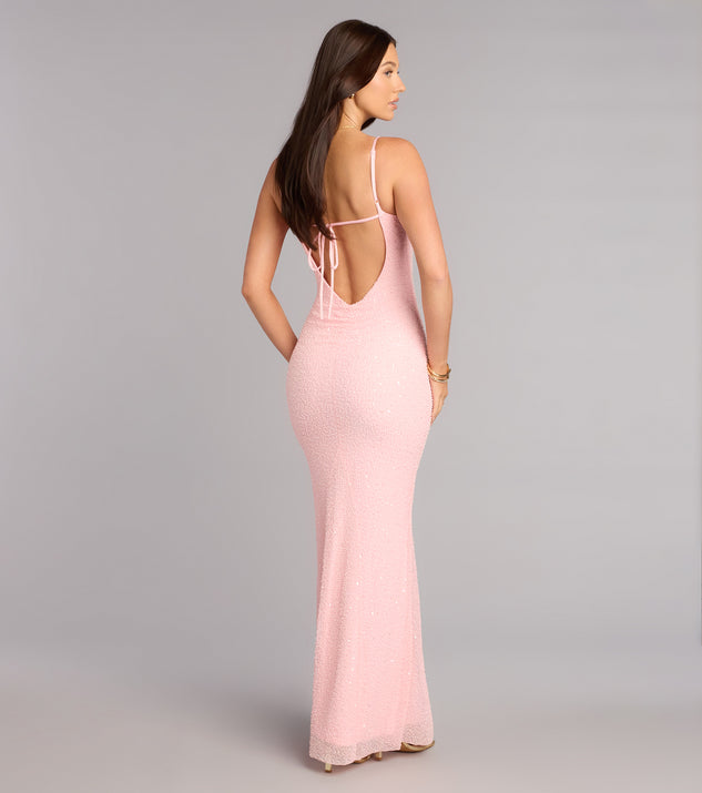 maya dress sequin MAYA WAVY ASYMMETRIC DRESS WITH SEQUINS YOSEMITE BLUE / S / PF23DR010