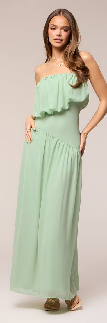 Mildred Chiffon Strapless Formal Dress