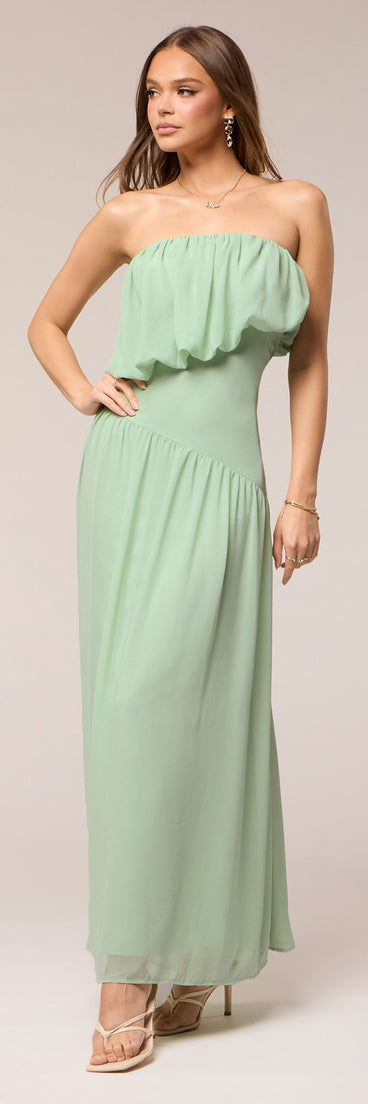 Mildred Chiffon Strapless Formal Dress