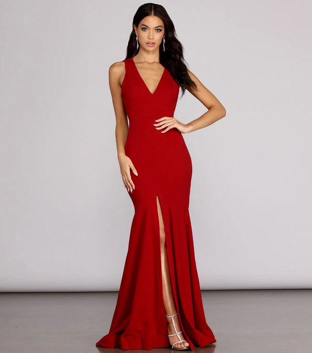 Alicia Lace Crepe Mermaid Gown