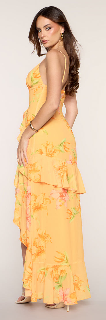 Priscilla Floral Chiffon Formal Dress