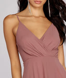 Yelena Chiffon Slit Gown