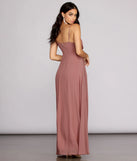 Yelena Chiffon Slit Gown
