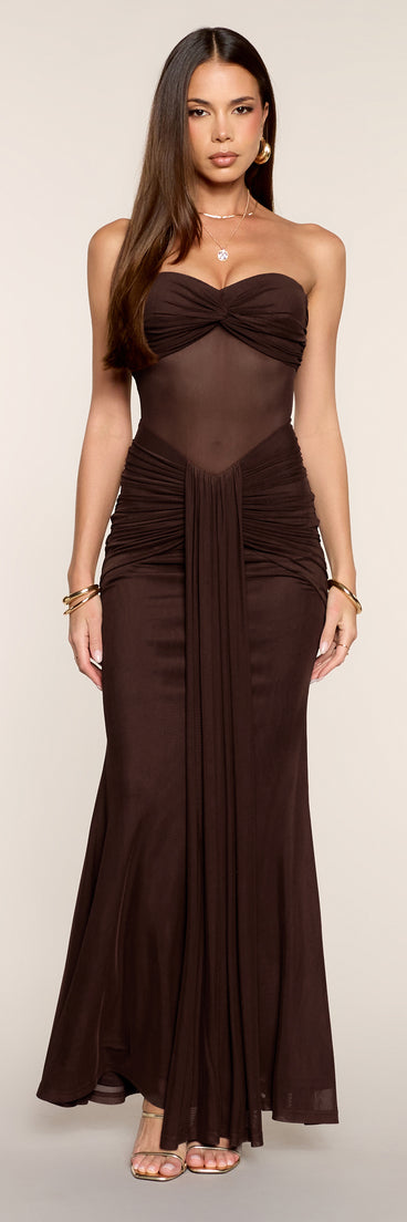 Sloane Mesh Mermaid Formal Dress