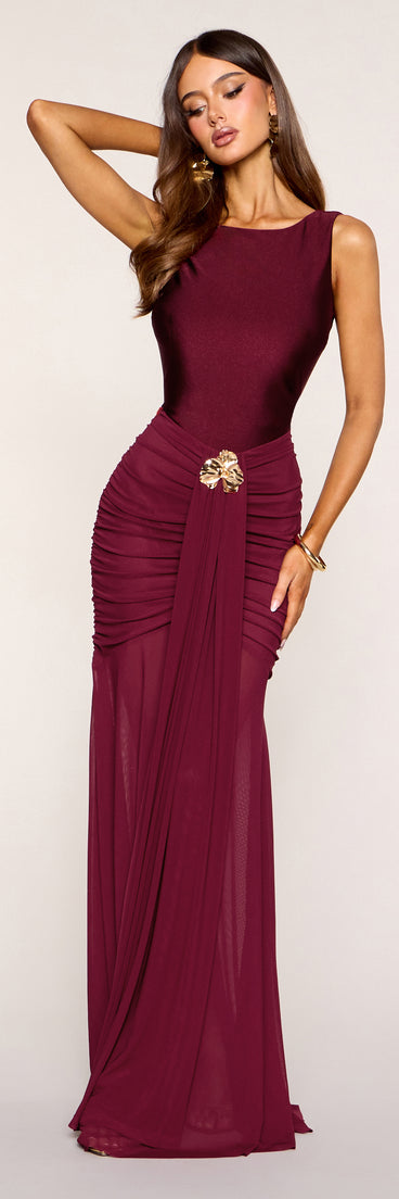 Myra Mesh Open Back Formal Dress