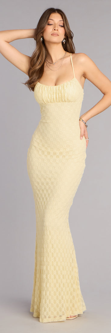 Windsor Sabrina Lace Mermaid Formal Dress in Yellow | Size: M Windsor Sabrina Lace Mermaid Formal Dress in Yellow | Size: M