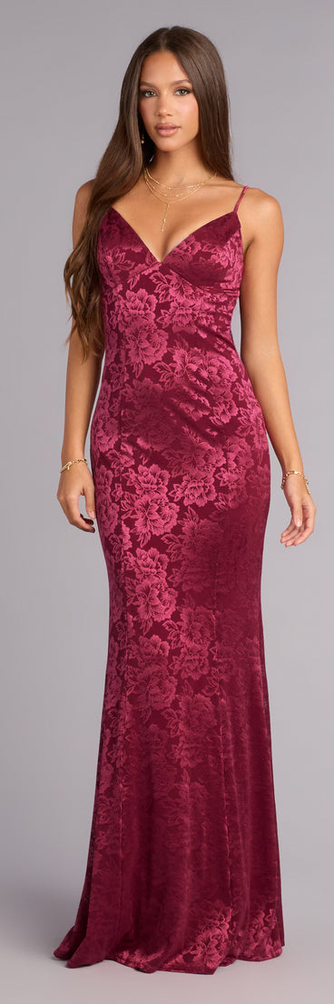 Alex Floral Tie-Back Formal Dress