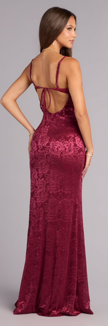 Alex Floral Tie-Back Formal Dress